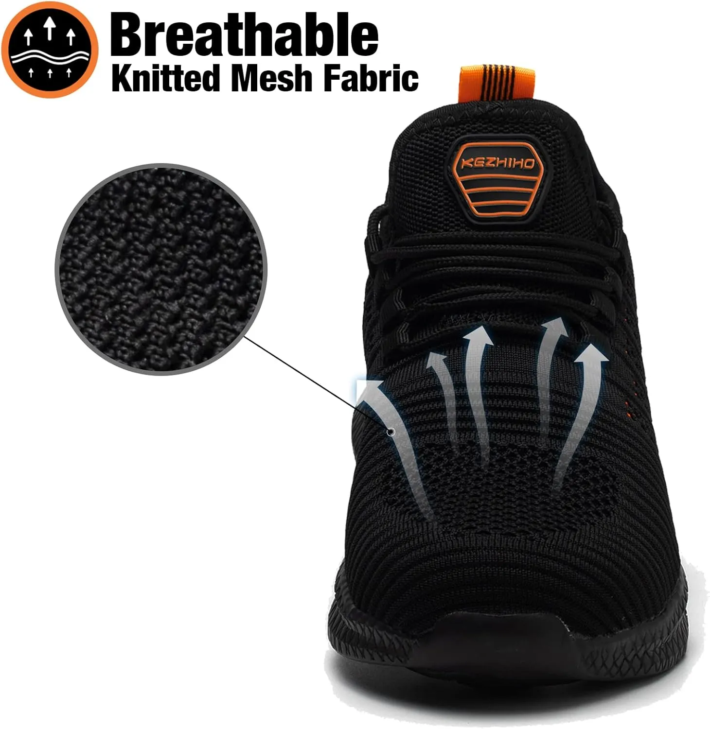 Kezhiho Steel Toe Work Shoes for Men Lightweight Comfortable Slip Resistant Puncture Proof Safety Shoes Breathable Indestructible Construction Industrial Sneakers