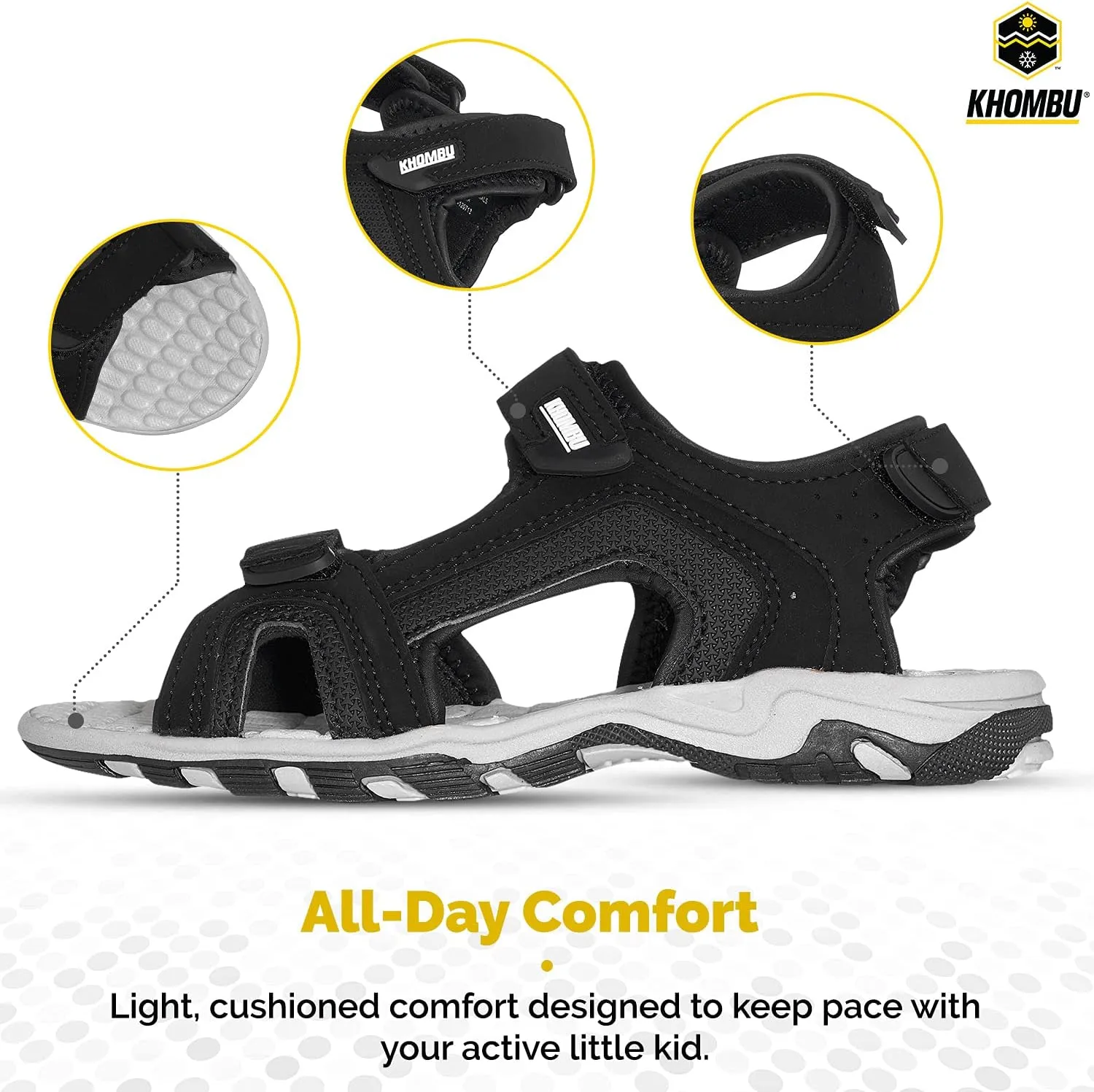Khombu Boy's Open Toe Sandal