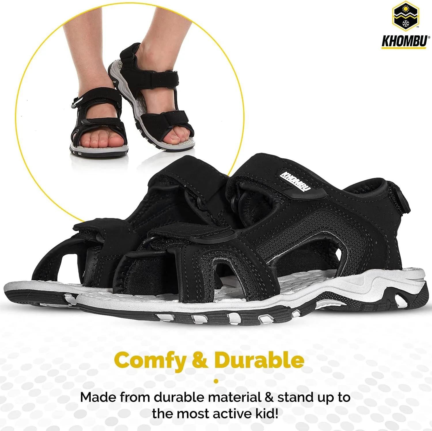 Khombu Boy's Open Toe Sandal