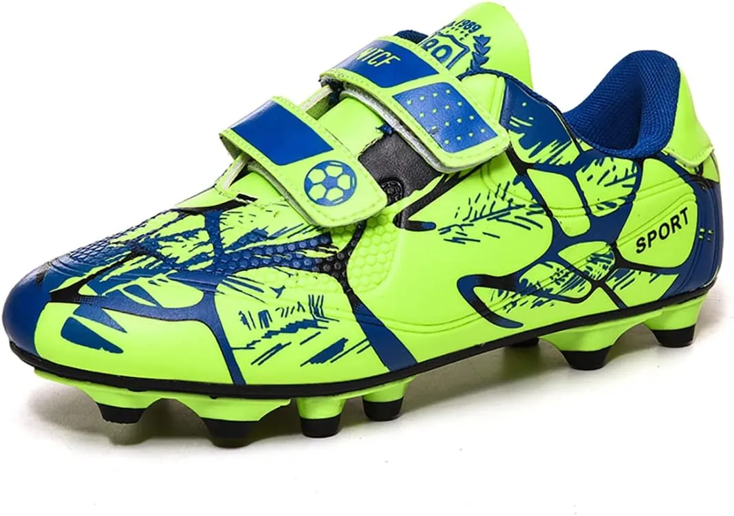 Kids Firm Ground Soccer Cleats for Boys Girls Outdoor Athletic Turf Shoes Indoor Football Trainning Sneakers