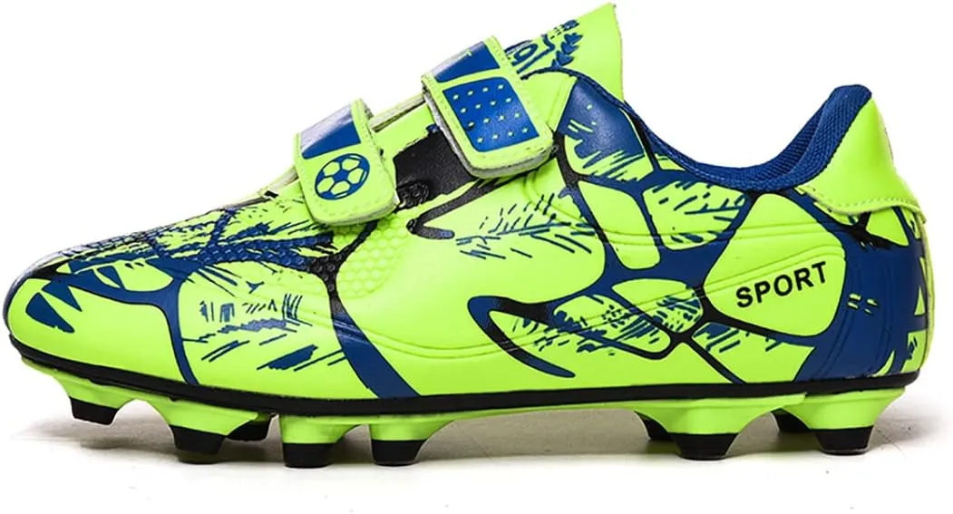 Kids Firm Ground Soccer Cleats for Boys Girls Outdoor Athletic Turf Shoes Indoor Football Trainning Sneakers