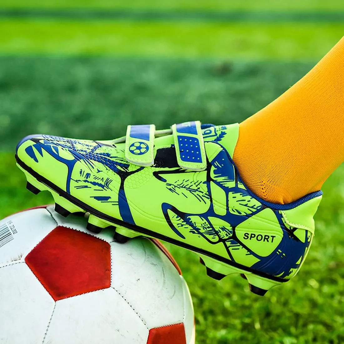 Kids Firm Ground Soccer Cleats for Boys Girls Outdoor Athletic Turf Shoes Indoor Football Trainning Sneakers