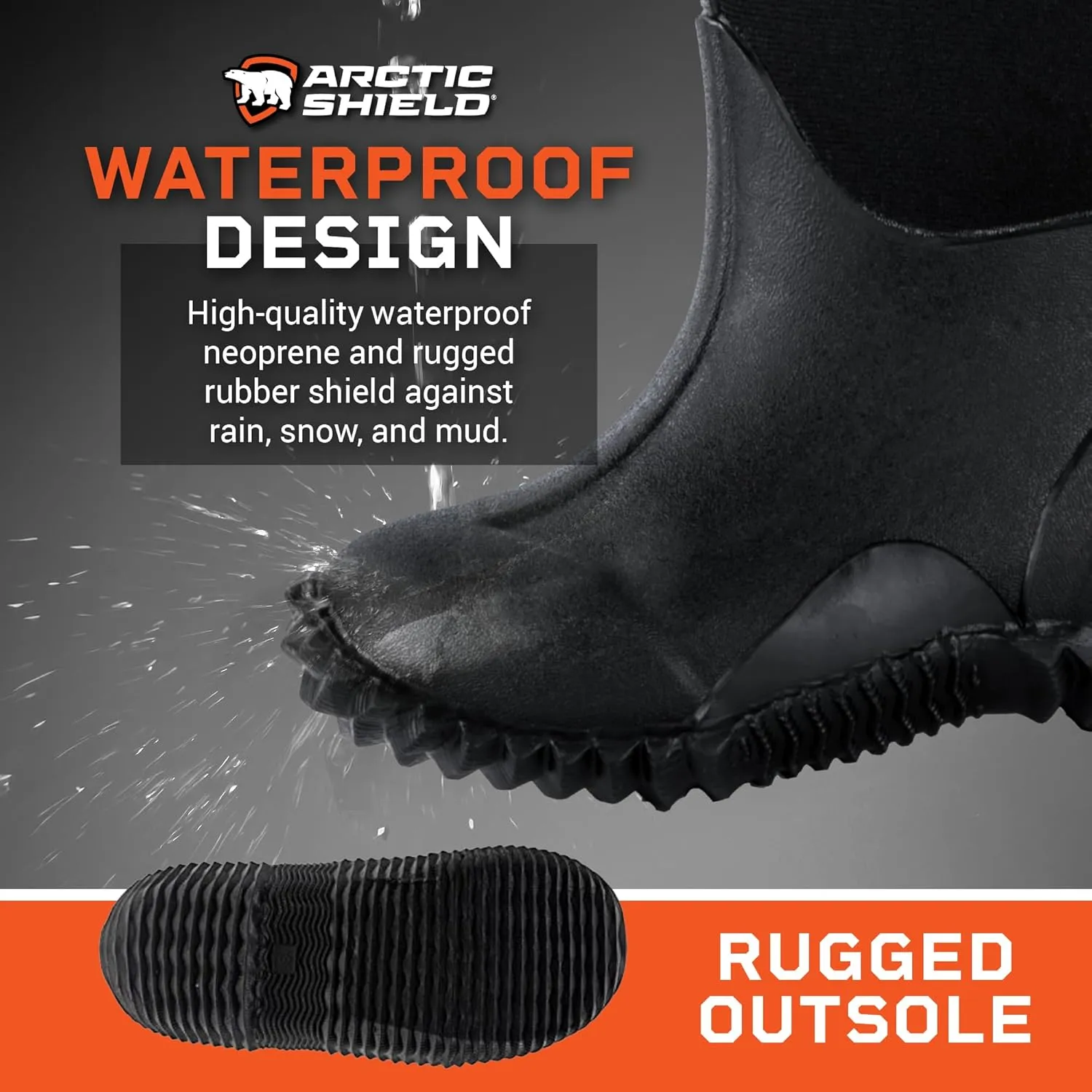 Kids Rain Boots - Outdoor Waterproof & Insulated Winter Boots for Girls & Boys - Unisex Kids Snow Boots for Rain, Mud, Agriculture & Fishing for Toddlers, Little & Big Kids