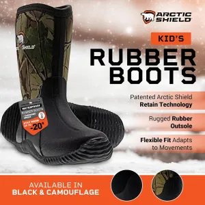Kids Rain Boots - Outdoor Waterproof & Insulated Winter Boots for Girls & Boys - Unisex Kids Snow Boots for Rain, Mud, Agriculture & Fishing for Toddlers, Little & Big Kids