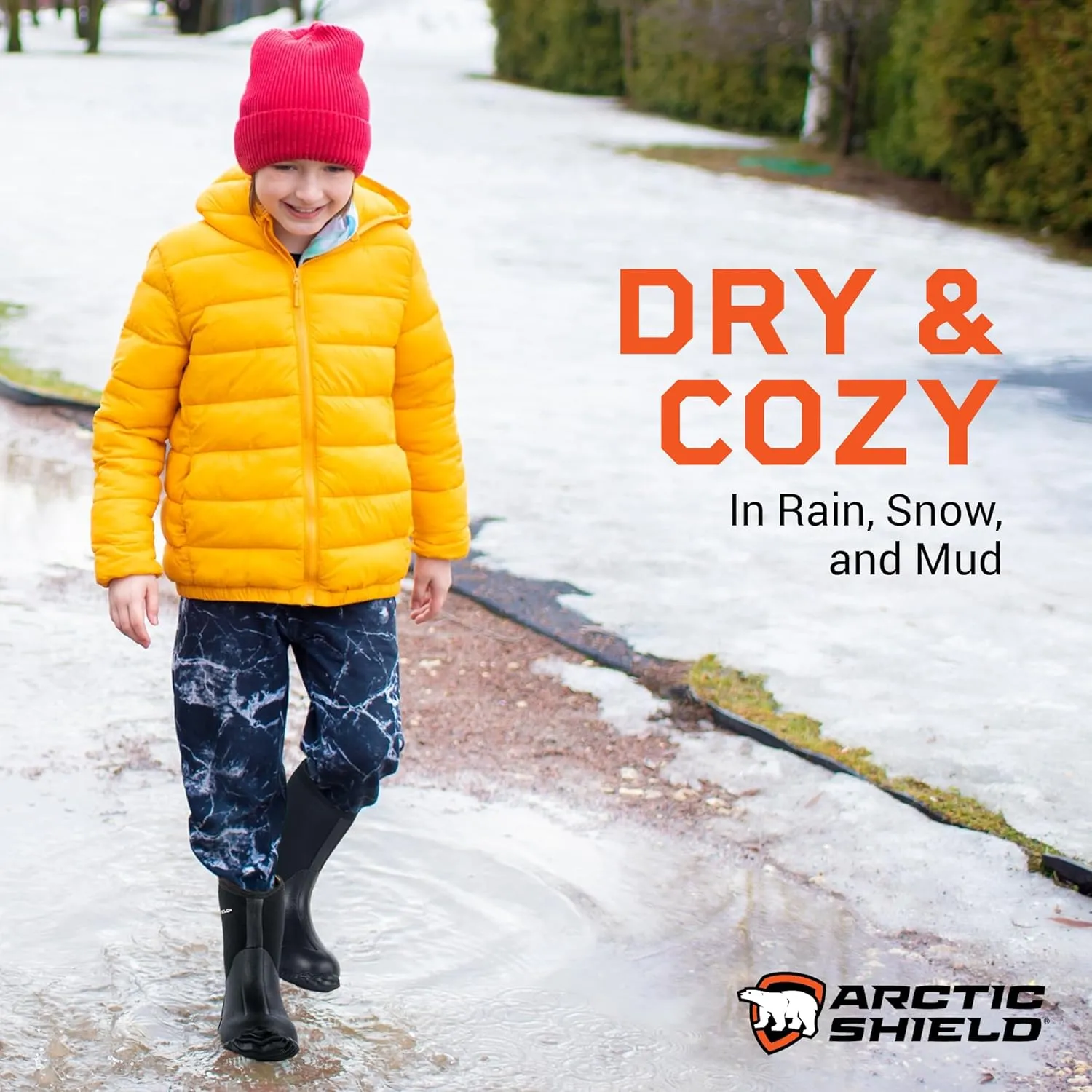 Kids Rain Boots - Outdoor Waterproof & Insulated Winter Boots for Girls & Boys - Unisex Kids Snow Boots for Rain, Mud, Agriculture & Fishing for Toddlers, Little & Big Kids