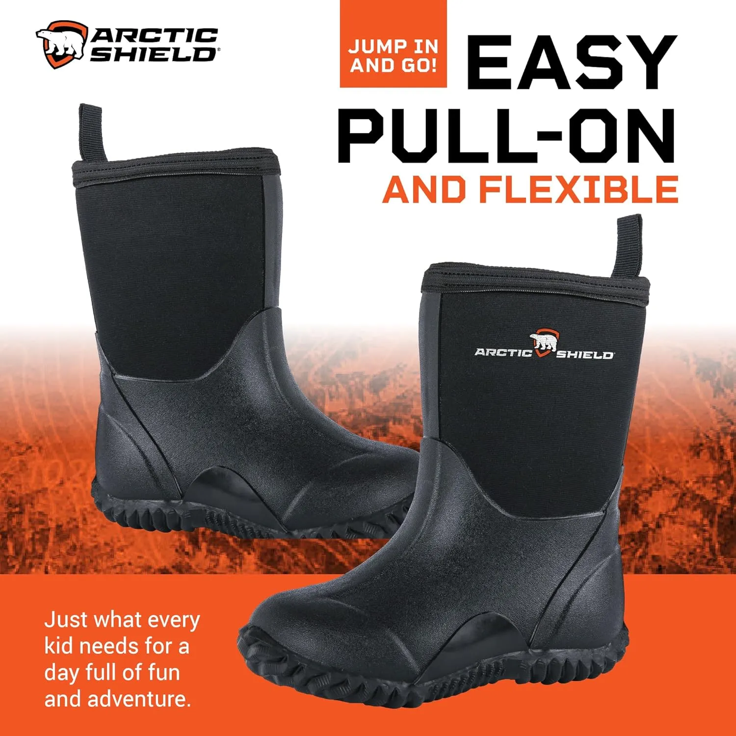 Kids Rain Boots - Outdoor Waterproof & Insulated Winter Boots for Girls & Boys - Unisex Kids Snow Boots for Rain, Mud, Agriculture & Fishing for Toddlers, Little & Big Kids