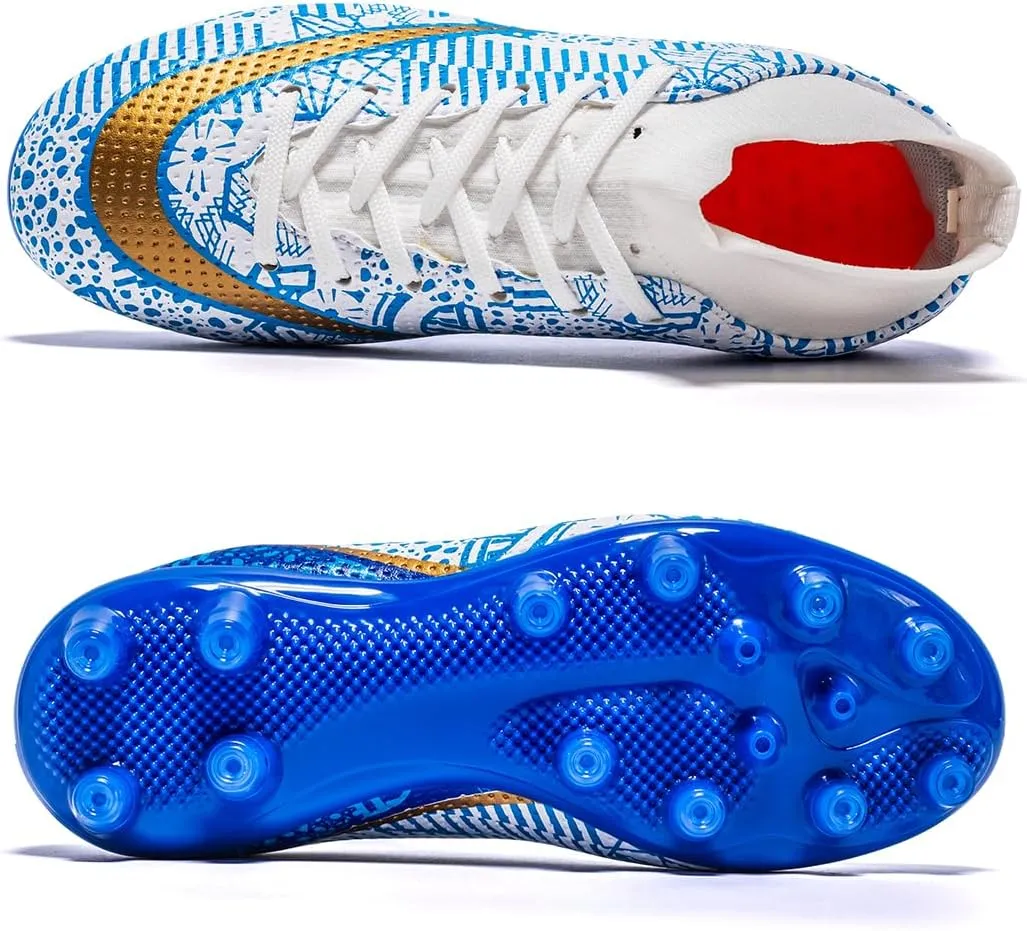 Kids Soccer Cleats Boys Girls Firm Ground Professional Athletic Outdoor Football Shoes