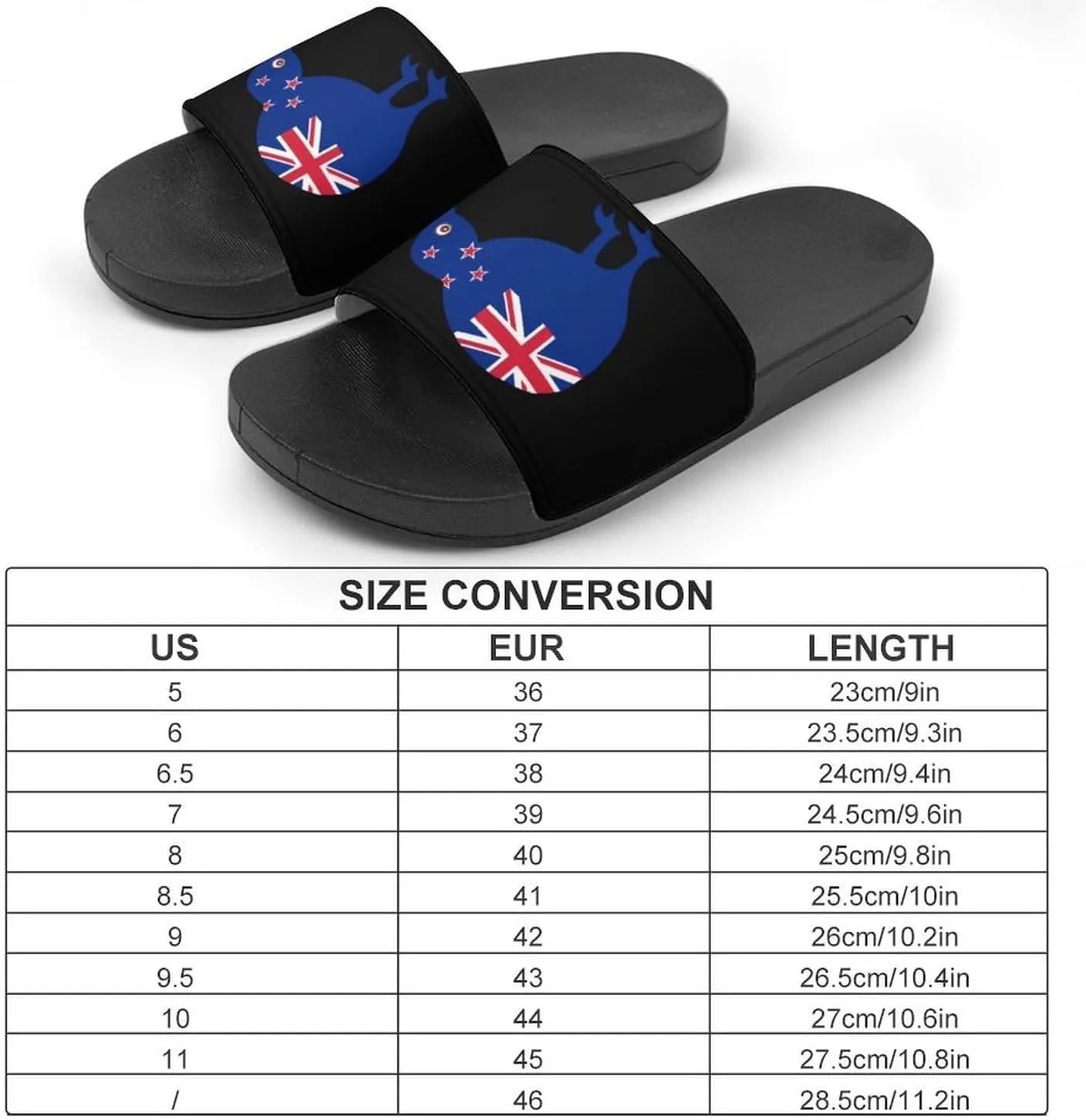 Kiwi New-Zea-Land Flag Funny Slide Sandals Non-Slip PVC Shower Slipper House Shoes Open Toe Slippers for Adult