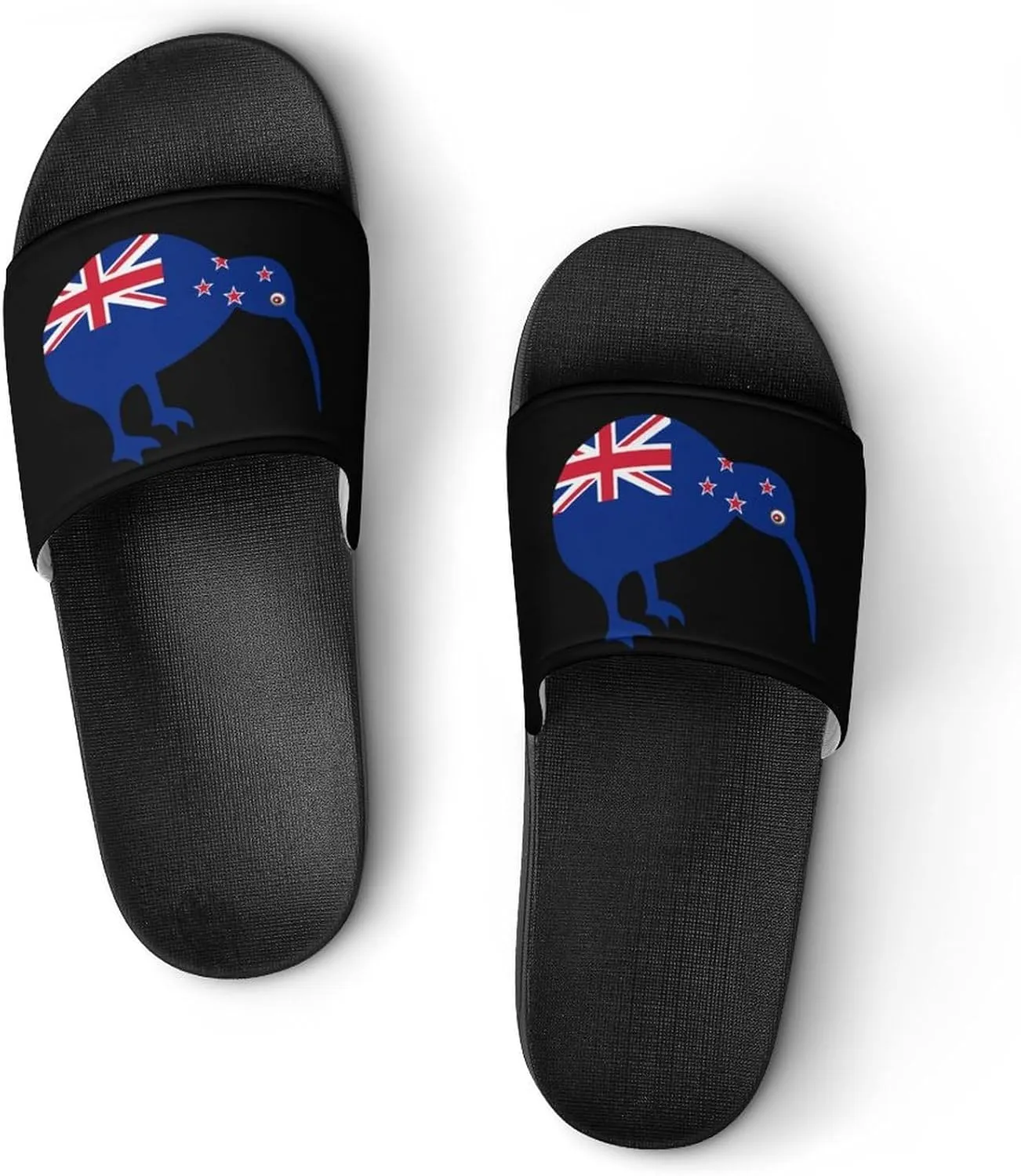 Kiwi New-Zea-Land Flag Funny Slide Sandals Non-Slip PVC Shower Slipper House Shoes Open Toe Slippers for Adult