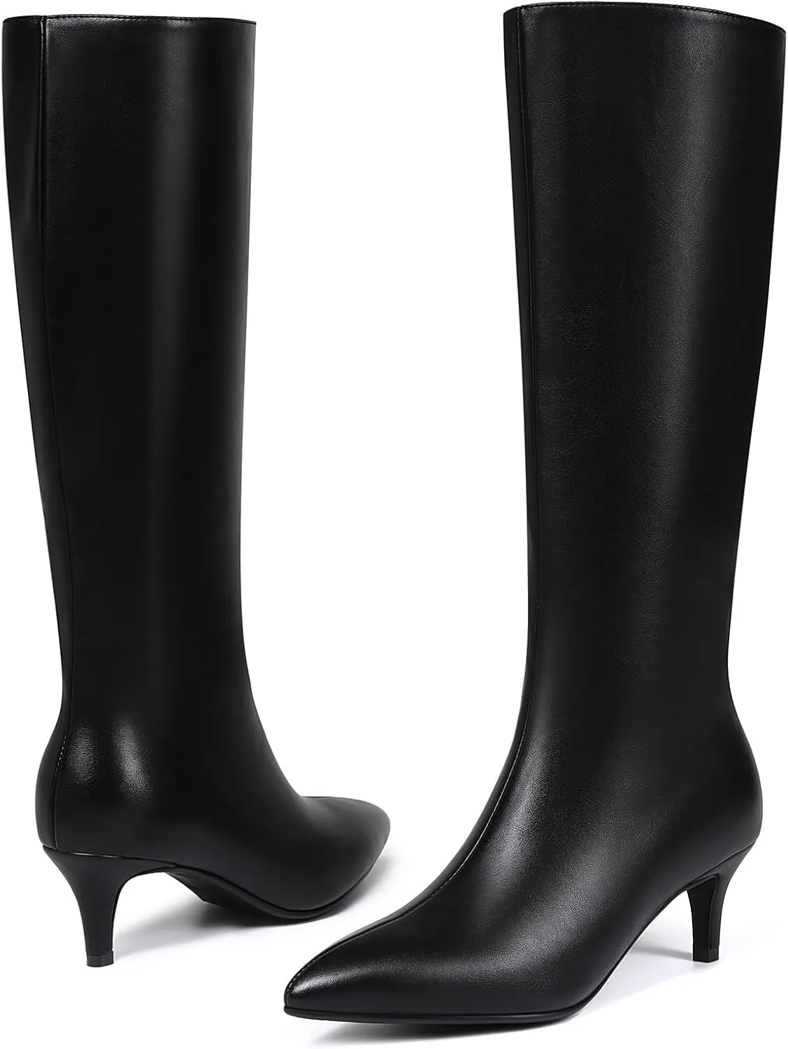 Knee High Boots Women Stiletto Heel Pointed Toe Tall Boot for Women Faux Crocodile Boots Side Zipper Fashion Long Boots