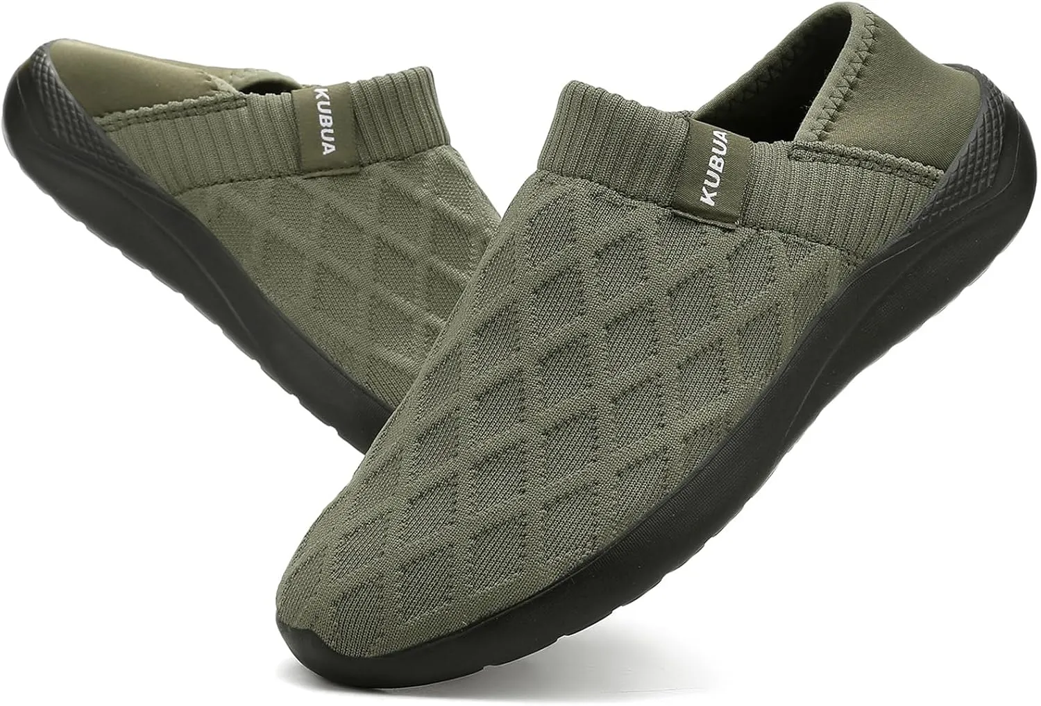 KUBUA Mens Womens Slippers Indoor Lightweight House Shoes Outdoor Breathable Slip on Loafers