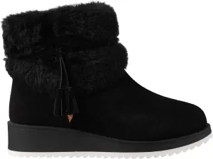 Lamo Women's Bailee Wedge Boots with Zipper For Women- Stylish Suede Boots with Faux Rabbit Fur Collar, NeverWet Water and Stain Resistance, Premium Faux Fur Lining, 1.5" Heel