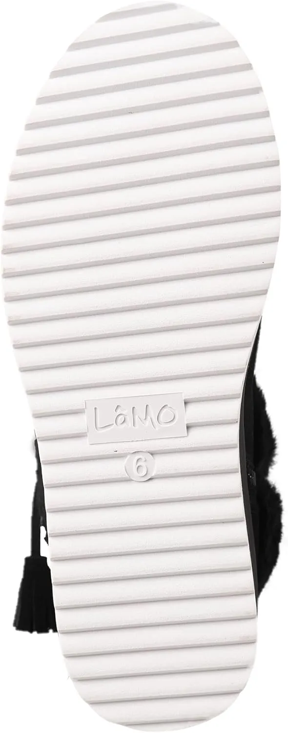 Lamo Women's Bailee Wedge Boots with Zipper For Women- Stylish Suede Boots with Faux Rabbit Fur Collar, NeverWet Water and Stain Resistance, Premium Faux Fur Lining, 1.5" Heel