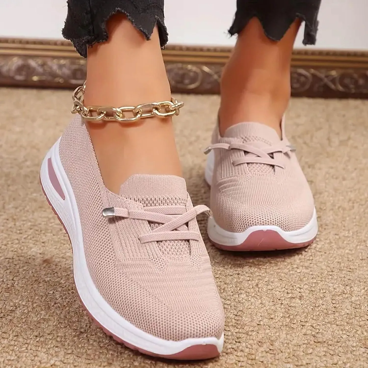 Lightweight Shoes for Women Casual Loafers Slip On Shoe Breathable Comfortable Walking Shoes for Women