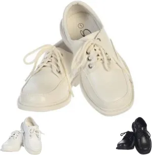 Lito Children's Wear Boys Dress Shoe - Lace Up Communion - Wedding, Graduation, Formal Matte Shoe