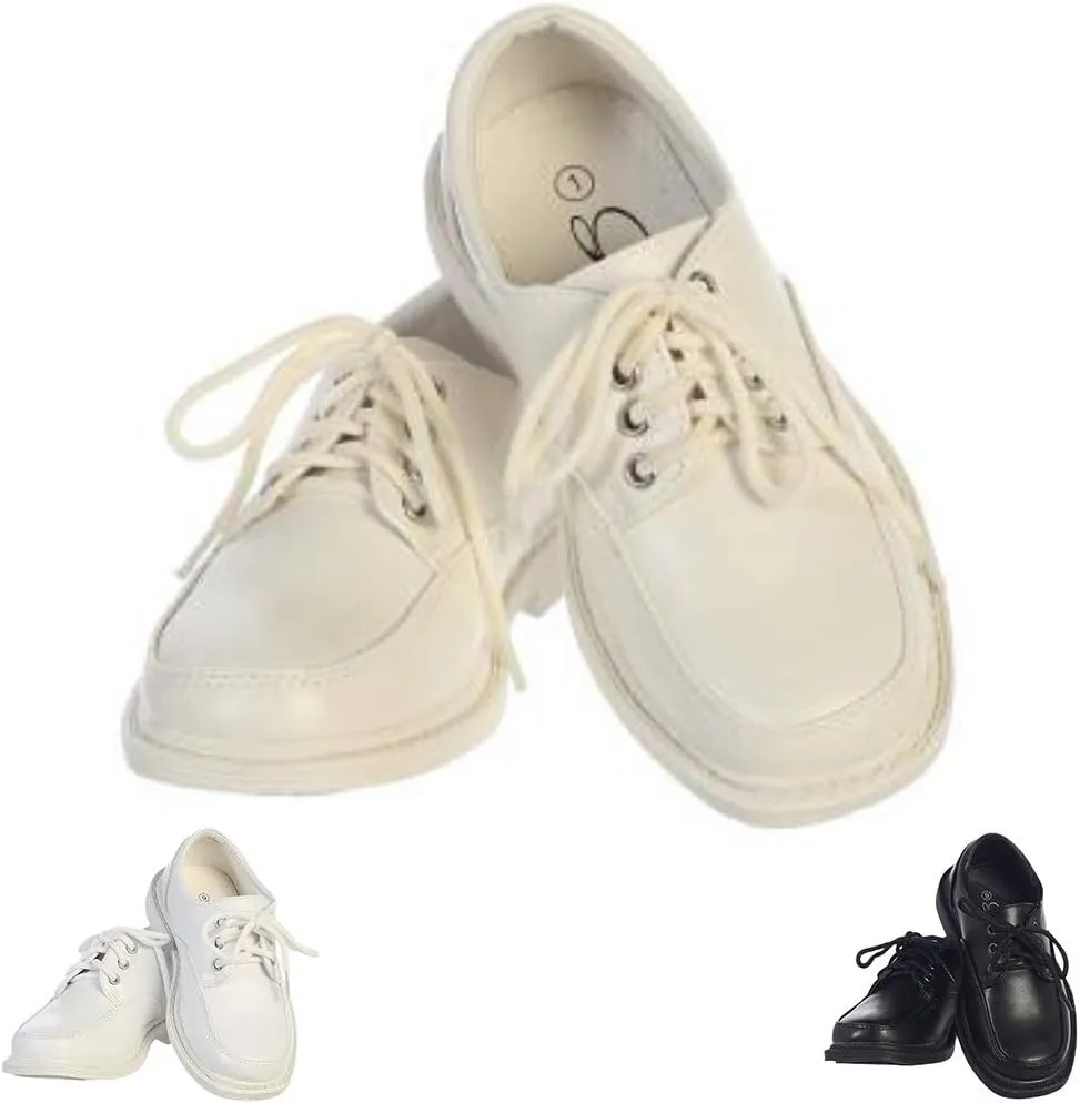 Lito Children's Wear Boys Dress Shoe - Lace Up Communion - Wedding, Graduation, Formal Matte Shoe