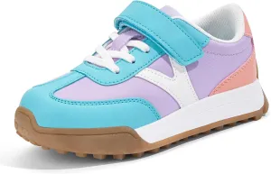 LUCKY STEP Kids Sneakers for Girls Boys Colorful Storybook Lightweight Running Shoes Hook and Loop Walking Anti-Slip Casual Shoes Athletic Unisex-Child Toddler