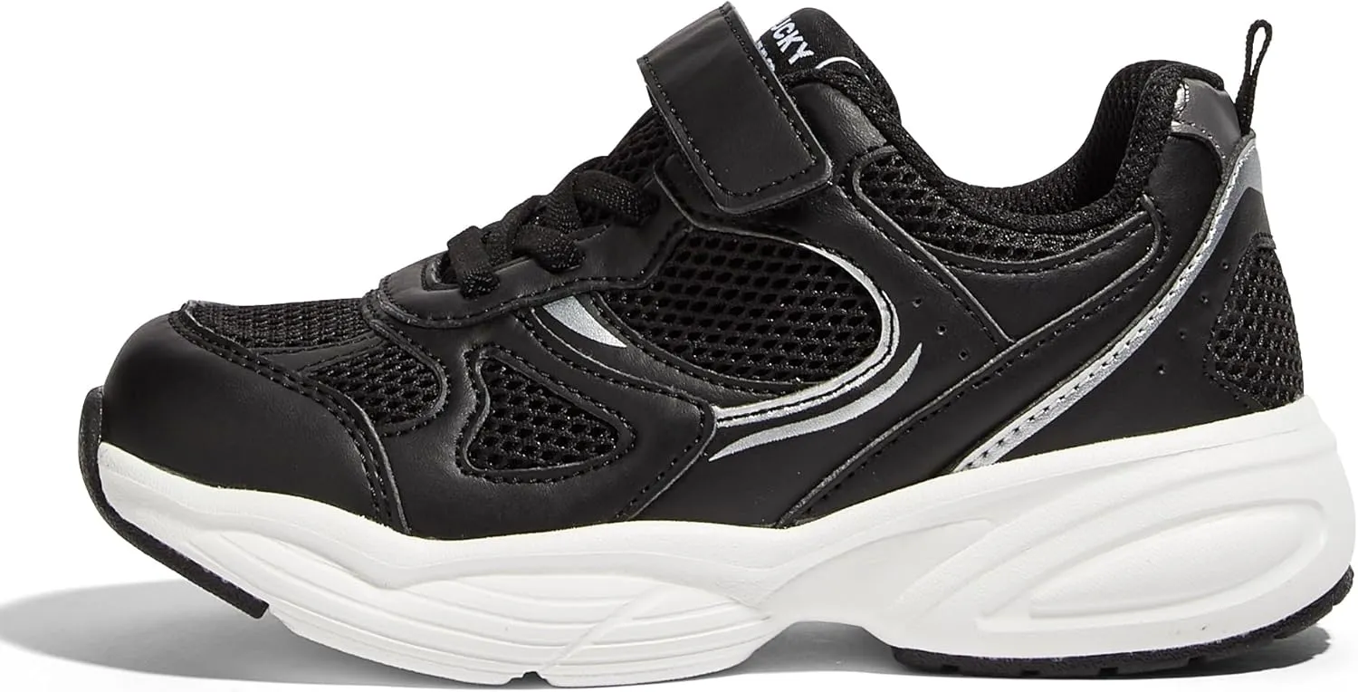 LUCKY STEP Kids Tennis Running Shoes for Children Athletic Sports Gym Lightweight Casual Walking Wide Shoes Toddler School Sneakers