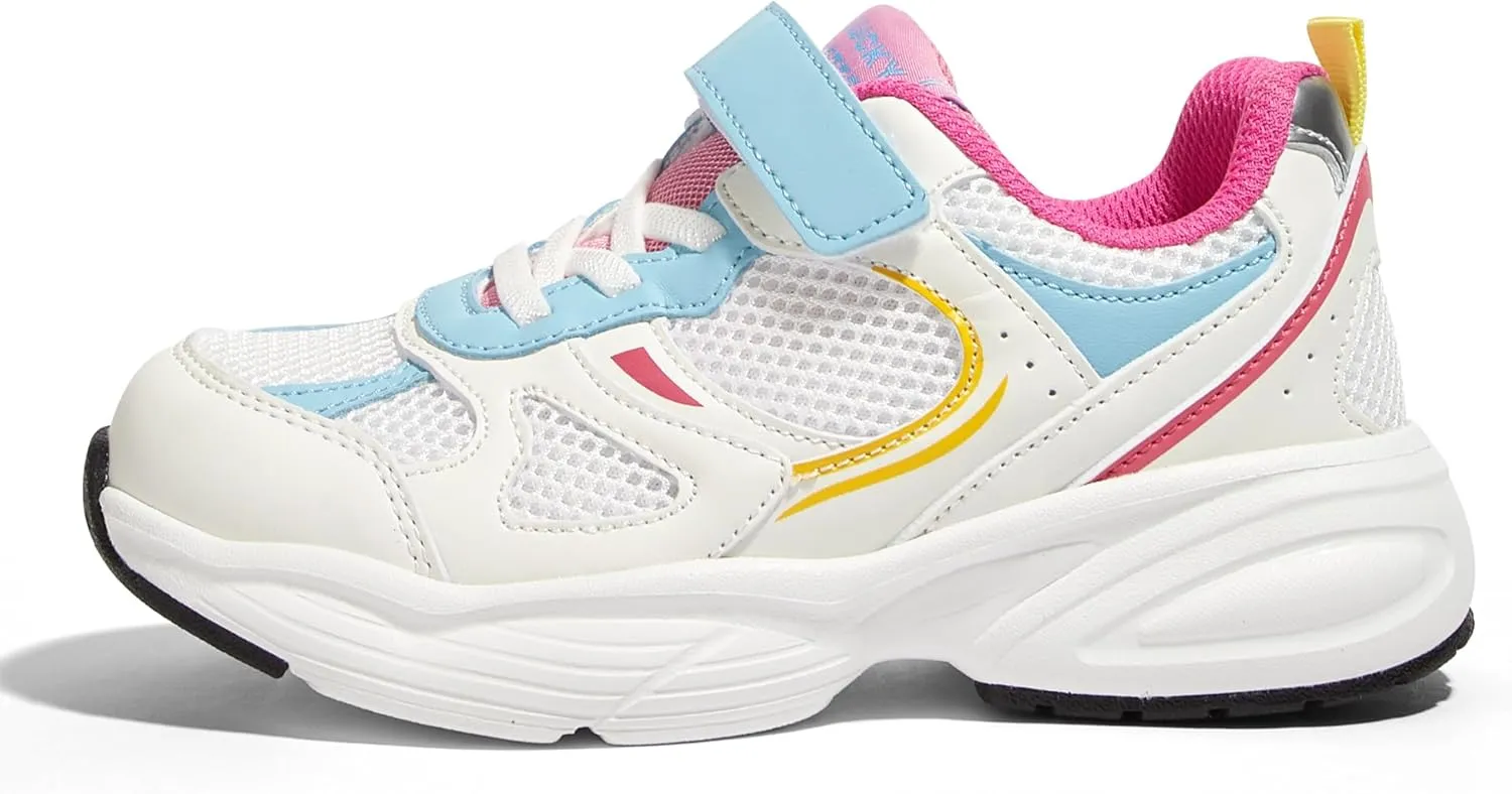 LUCKY STEP Kids Tennis Running Shoes for Children Athletic Sports Gym Lightweight Casual Walking Wide Shoes Toddler School Sneakers