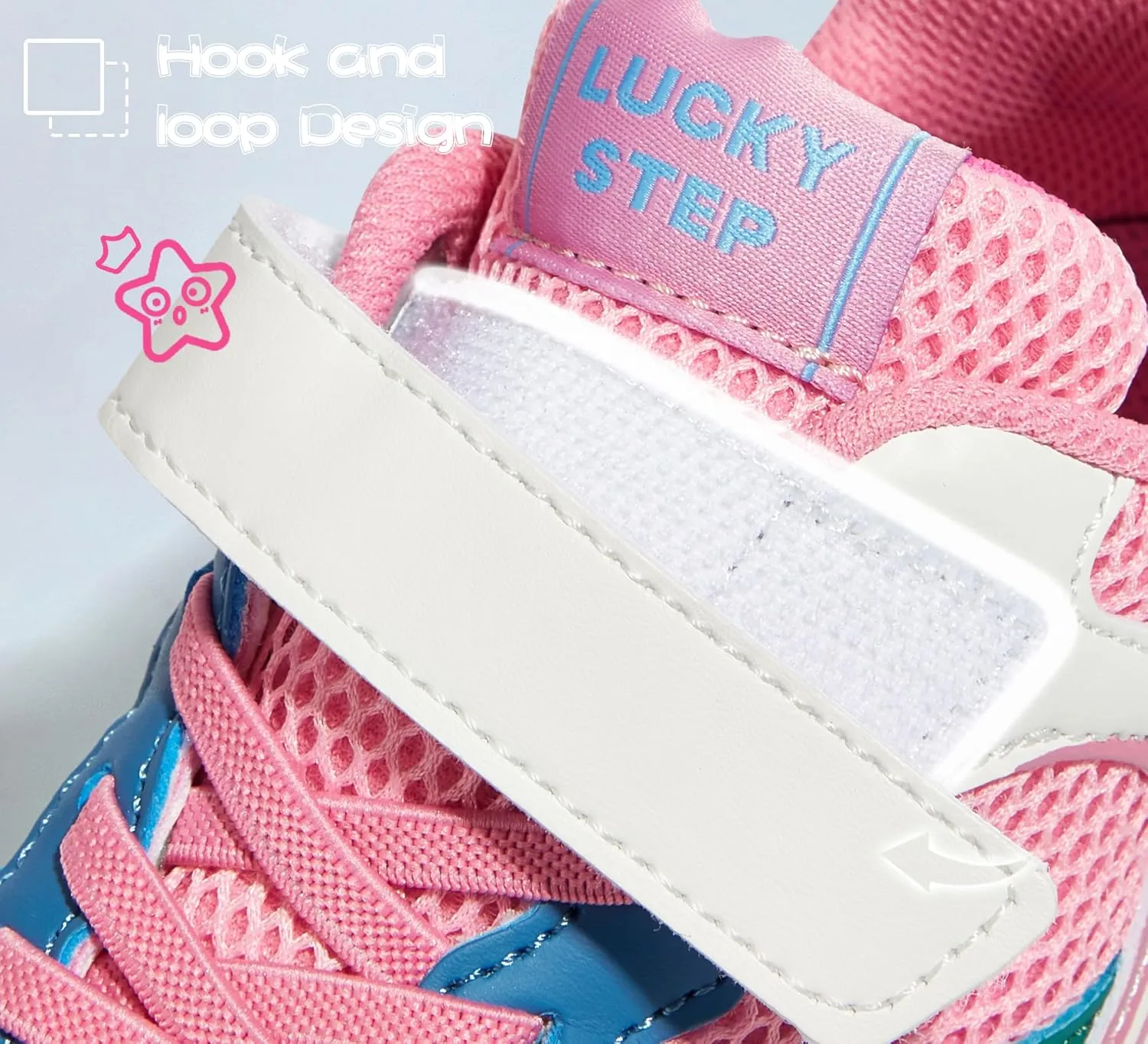 LUCKY STEP Kids Tennis Running Shoes for Children Athletic Sports Gym Lightweight Casual Walking Wide Shoes Toddler School Sneakers