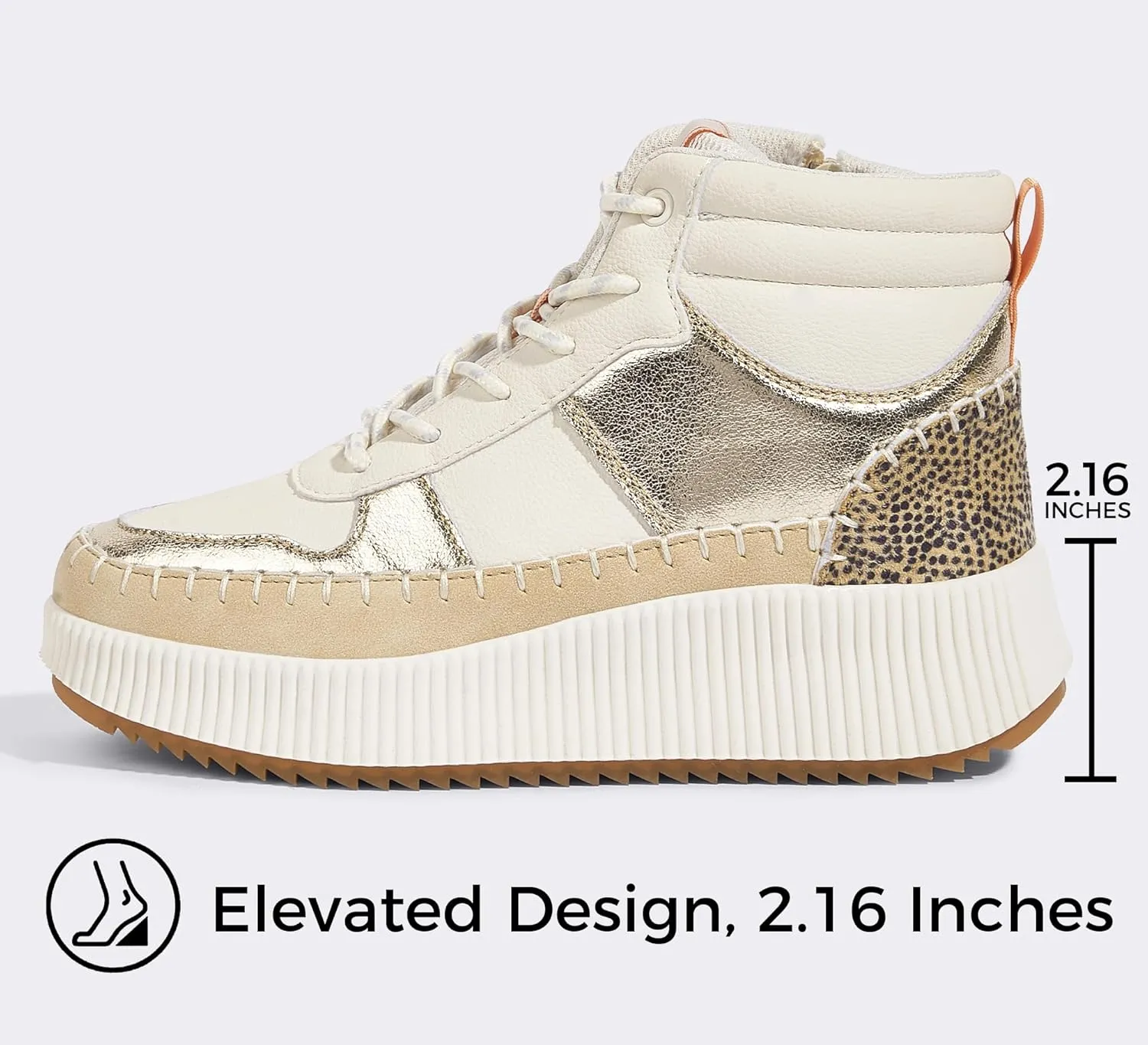 LUCKY STEP Women's Platform High Top Sneakers Fashion Zipper Woven Chunky Ankle Boots Casual Tennis Retro Braided Walking Shoes
