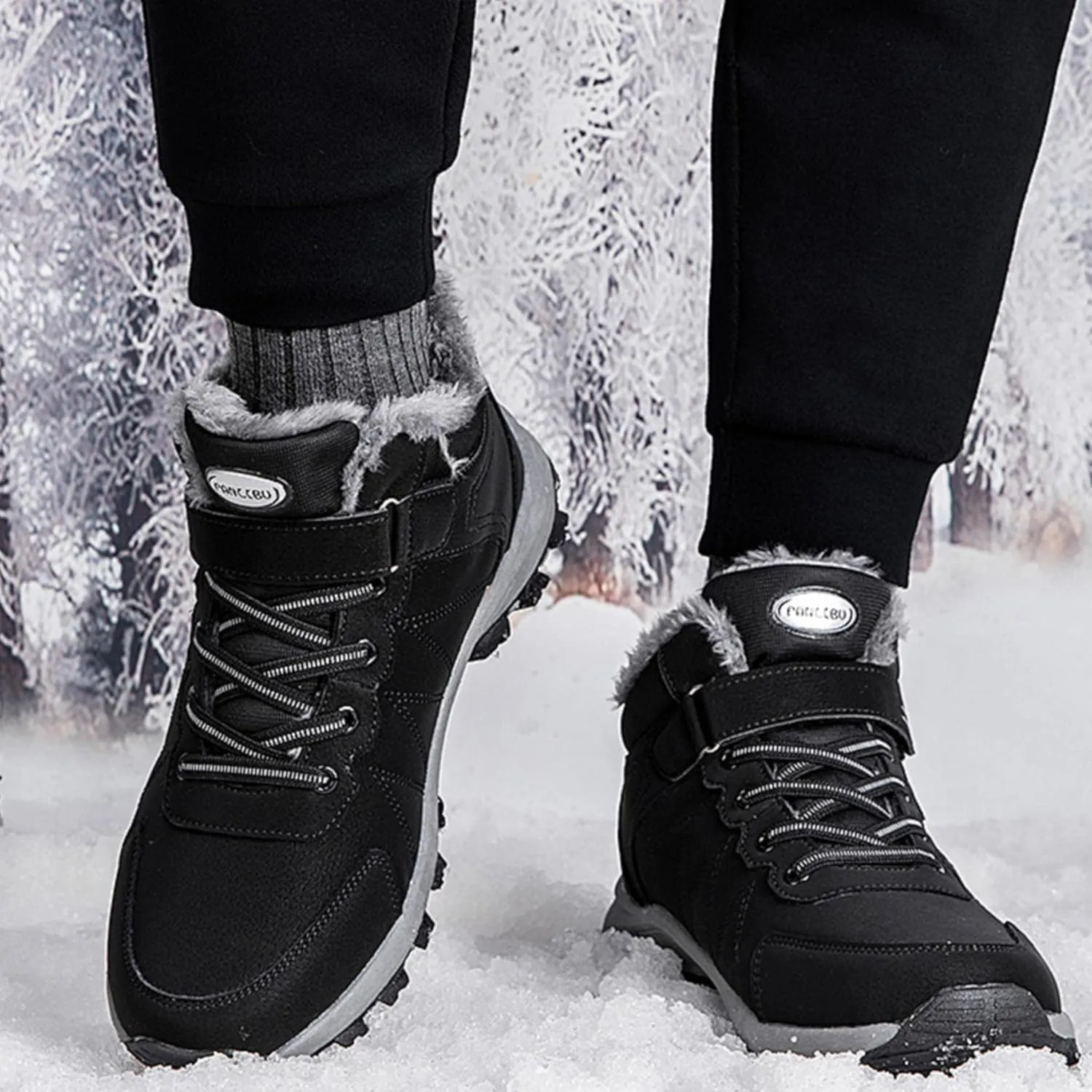 MAIZUN Snow Boots for Women Warm Fur lined Winter Boots Anti-Slip Comfortable Ankle Boots Cold Weather Boot