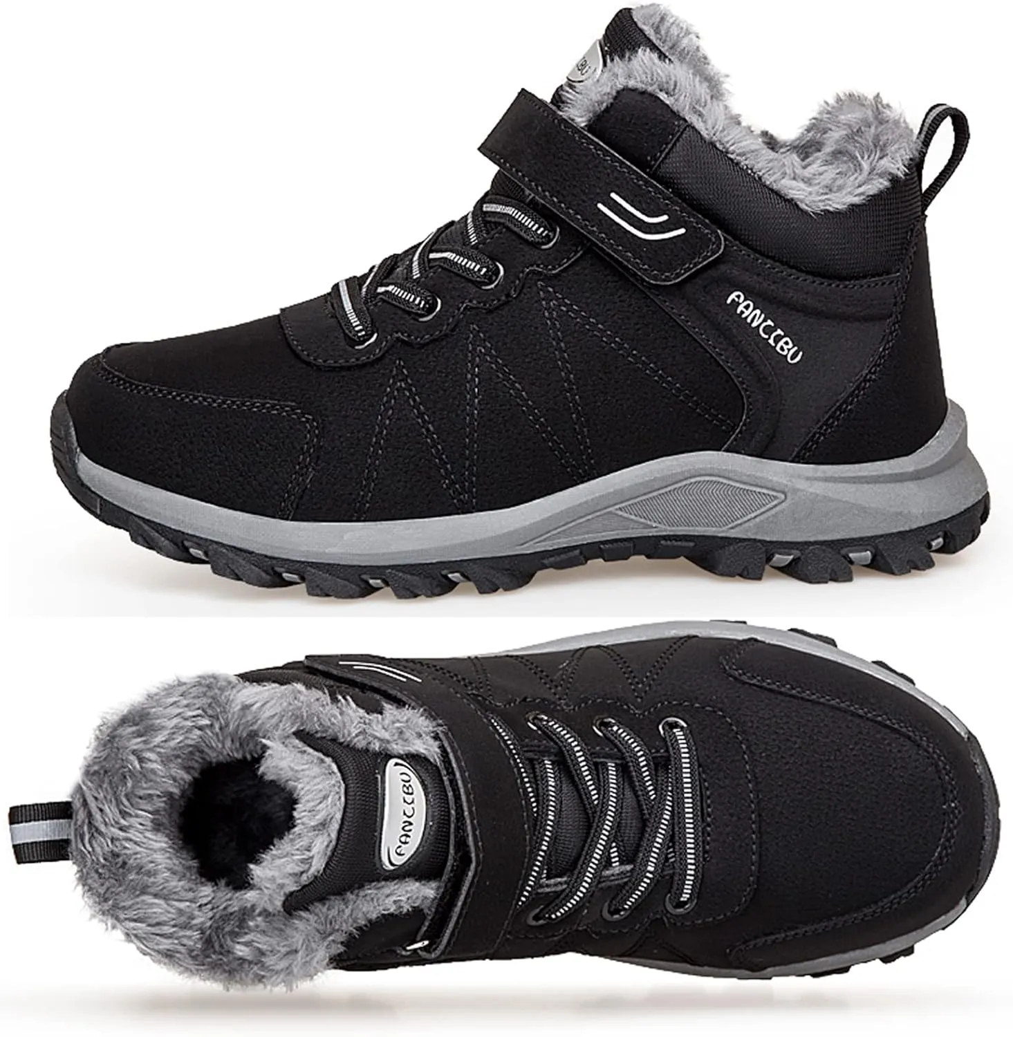 MAIZUN Snow Boots for Women Warm Fur lined Winter Boots Anti-Slip Comfortable Ankle Boots Cold Weather Boot