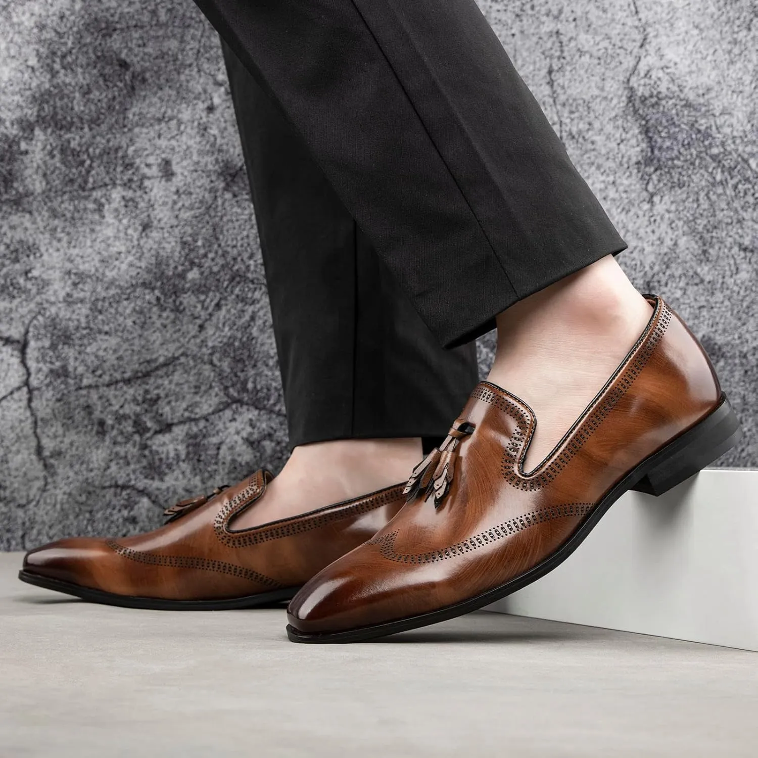 Meijiana Men's Classic Loafers - Dress Shoes for Men, Luxury Fashion Loafers
