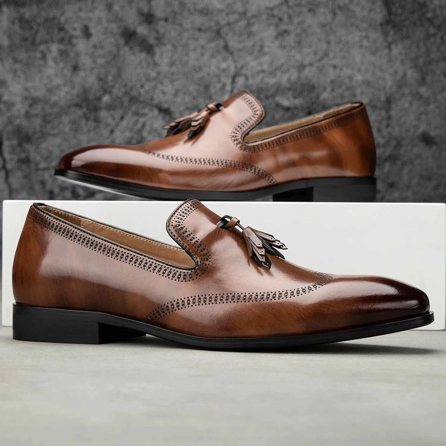 Meijiana Men's Classic Loafers - Dress Shoes for Men, Luxury Fashion Loafers