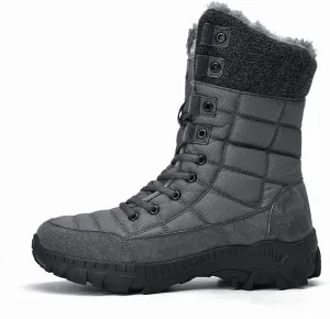 Men High Top Hiking Shoes Winter Anti-Slip Warm Mens Snow Shoes Outdoor Climbing Trekking Shoes Boots