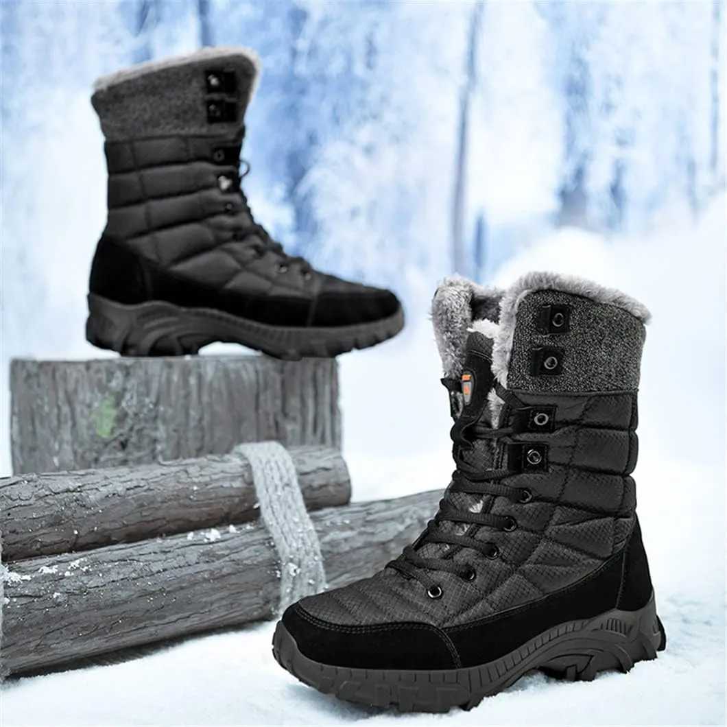 Men High Top Hiking Shoes Winter Anti-Slip Warm Mens Snow Shoes Outdoor Climbing Trekking Shoes Boots