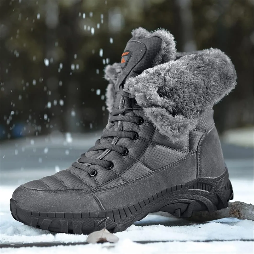 Men High Top Hiking Shoes Winter Anti-Slip Warm Mens Snow Shoes Outdoor Climbing Trekking Shoes Boots