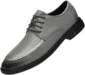 Men Versatile Casual Business Dress Oxfords Shoes Comfortable Lightweight Lace-up Leather Shoes Fashionable Low Top Non Slip Walking Loafers