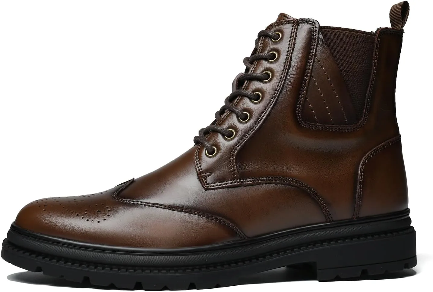 Mens Chelsea Dress Boots Classic Stylish Casual Leather Slip On Ankle Boot for Men