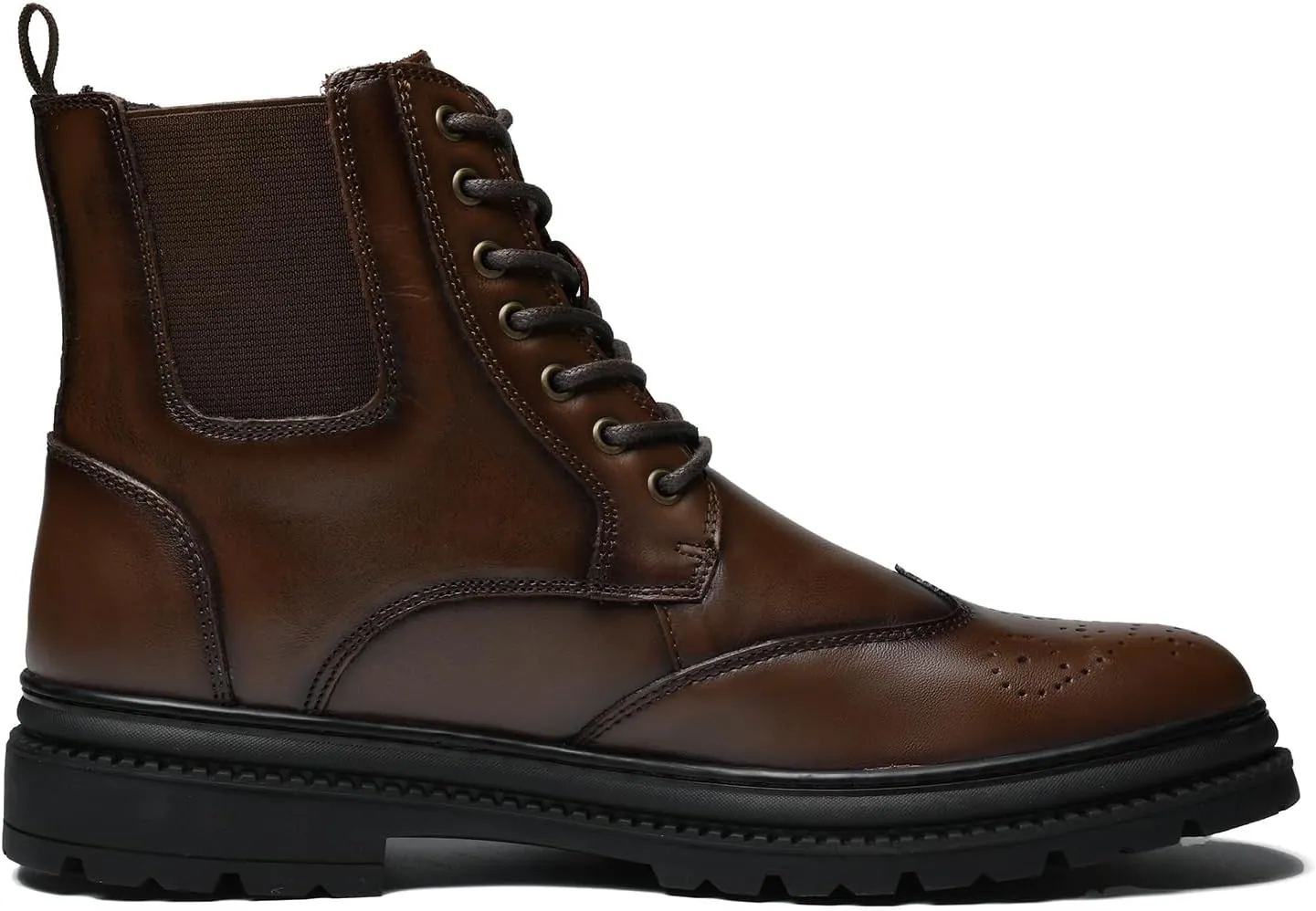 Mens Chelsea Dress Boots Classic Stylish Casual Leather Slip On Ankle Boot for Men