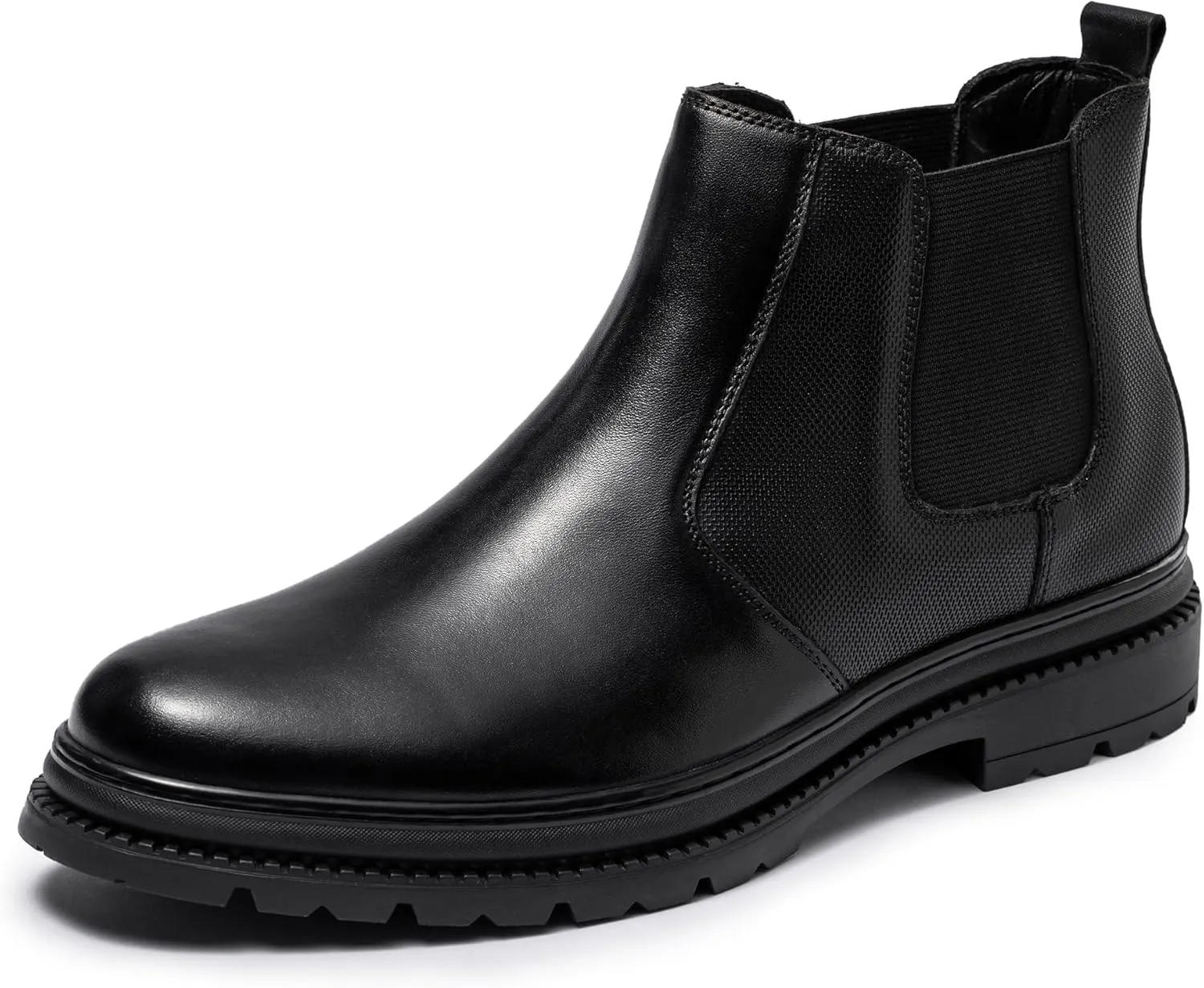 Mens Chelsea Dress Boots Classic Stylish Casual Leather Slip On Ankle Boot for Men