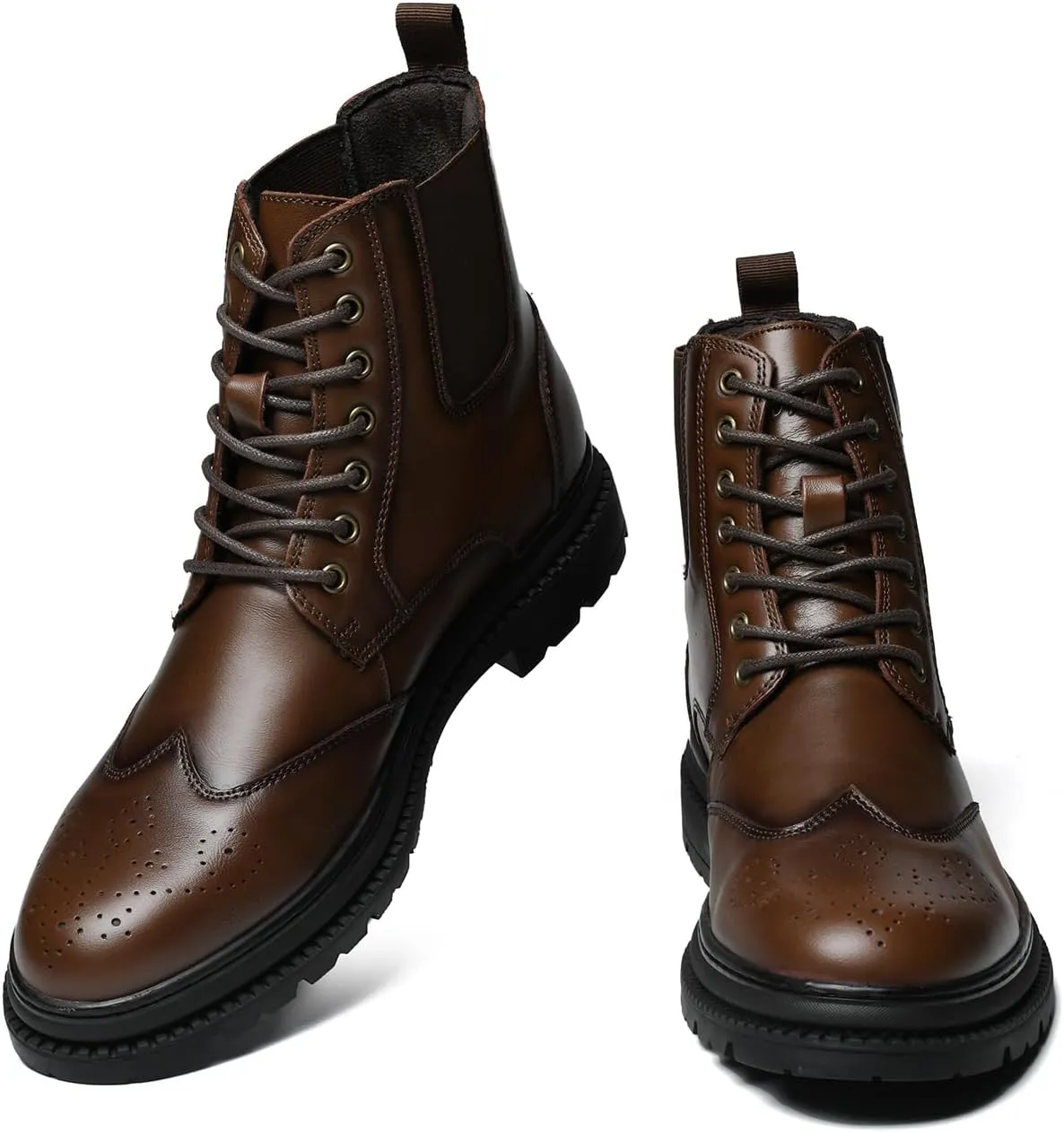 Mens Chelsea Dress Boots Classic Stylish Casual Leather Slip On Ankle Boot for Men