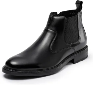 Mens Chelsea Dress Boots Classic Stylish Casual Leather Slip On Ankle Boot for Men