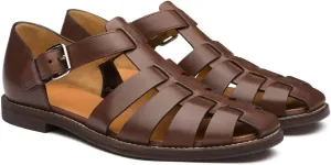 Mens Closed Toe Sandals Ankle Buckle Hollow Out Roman Shoes Outdoor Fisherman Adjustable Beach Summer Sandals Anti Slip Flat Sandals Comfort Casual Walking Shoes Lightweight T-Strap Ankle Strap Sandal