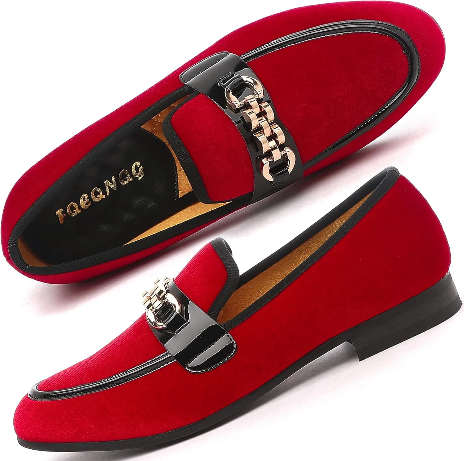 Men's Fashion Formal Velvet Loafers and Wedding Dress Shoes for Men, Penny Slip-On Smoking Luxury Men Casual Shoes