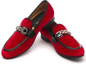Men's Fashion Formal Velvet Loafers and Wedding Dress Shoes for Men, Penny Slip-On Smoking Luxury Men Casual Shoes