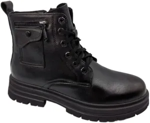 Men's High-top Leather Boots British Rubber Shoes Round-toed Thick-soled Lace-up Comfortable Breathable wear-resistant warm Shoes for Men