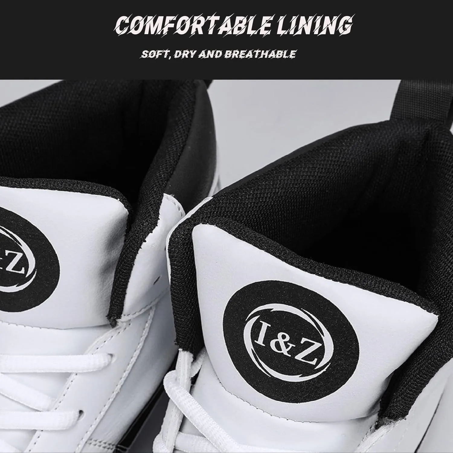 Men's Leather High Top Platform Sneakers Ankle Boots Fashion Comfort Walking Tennis Casual Lace-Up Dad Shoes for Outdoor Basketball Style