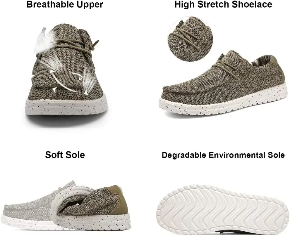 Mens Machine-Washable Casual Loafers, Men Slip On Comfortable and Breathable Boat Shoes for Work, Casual, Walk, Traveling, Beach, Gifts for Men, Zapatos Mocasines para Hombre