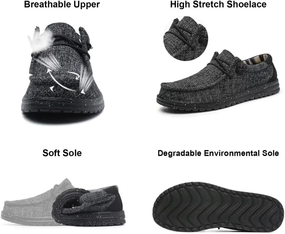 Mens Machine-Washable Casual Loafers, Men Slip On Comfortable and Breathable Boat Shoes for Work, Casual, Walk, Traveling, Beach, Gifts for Men, Zapatos Mocasines para Hombre