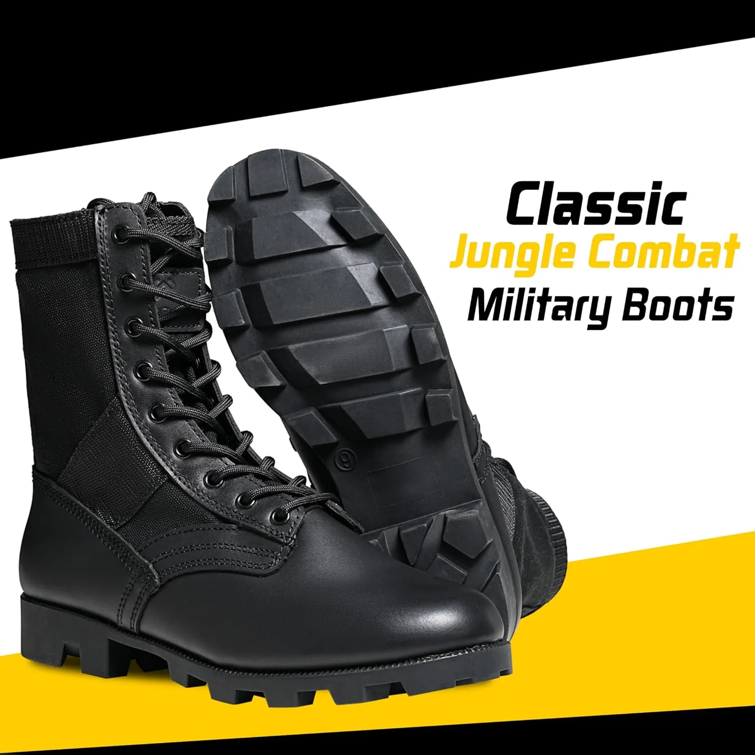 Men's Military Jungle Combat Boots 8 Inch Lightweight Motorcycle Tactical Boot Police Army Botas