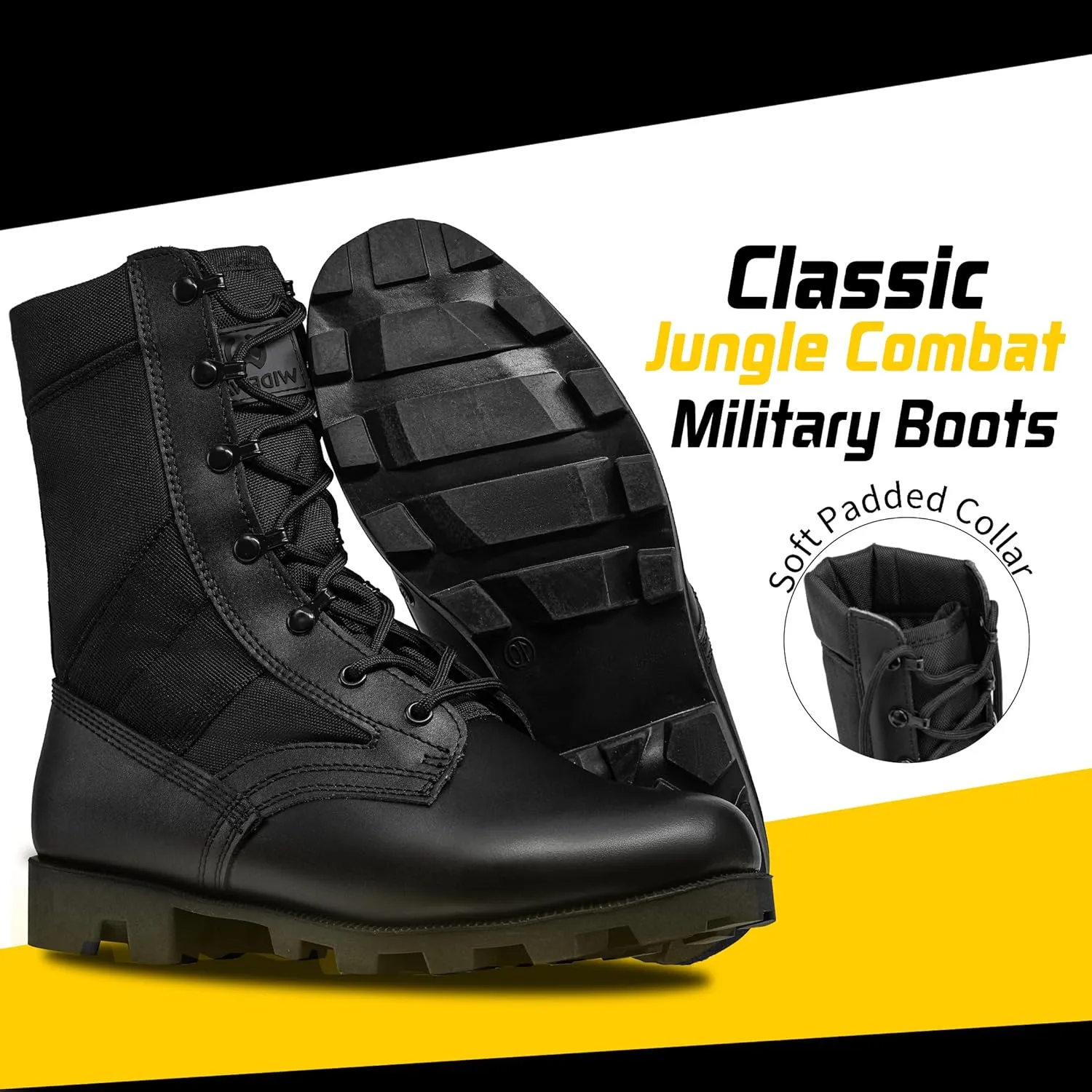 Men's Military Jungle Combat Boots 8 Inch Lightweight Motorcycle Tactical Boot Police Army Botas