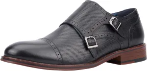 Mens Morgan Monk Strap, Round Toe Dress Shoe, Rubber Outsole