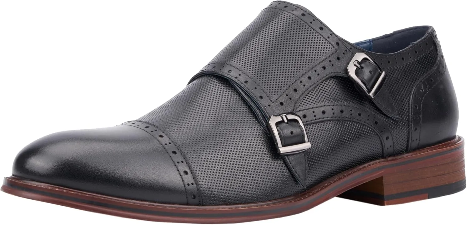Mens Morgan Monk Strap, Round Toe Dress Shoe, Rubber Outsole