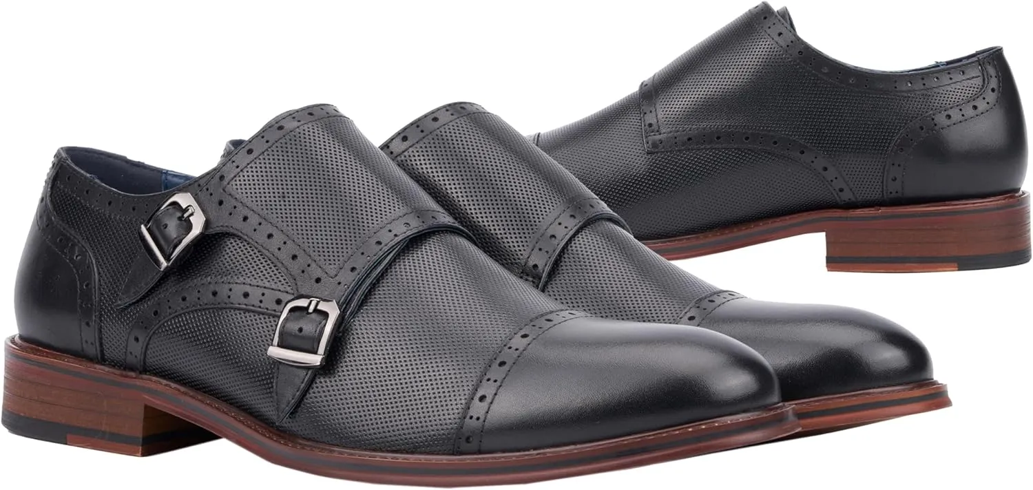 Mens Morgan Monk Strap, Round Toe Dress Shoe, Rubber Outsole